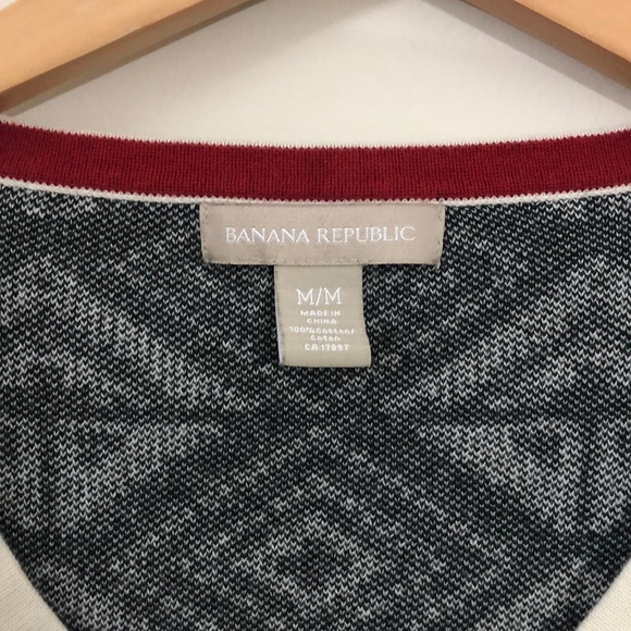 BANANA REPUBLIC geometric cotton sweater - Picture 3 of 10